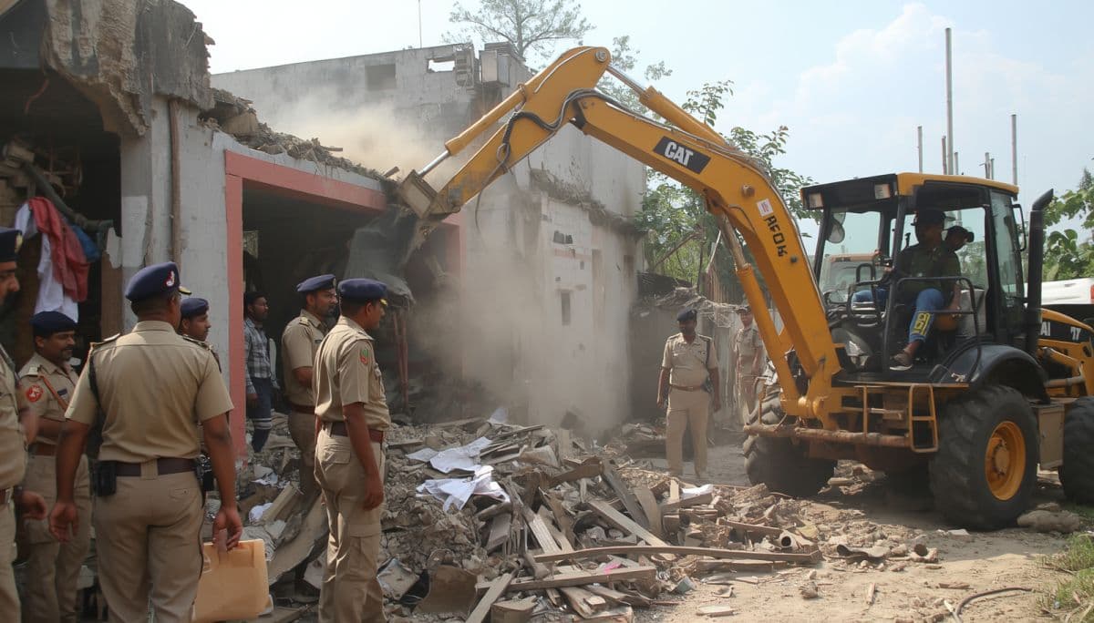 पूर्वी चंपारण में अपराधियों की कमर तोड़ने में जुट गई पुलिस, नहीं किया सरेंडर तो सर से हट जायेगा छत, बुलडोजर कार्रवाई शुरू