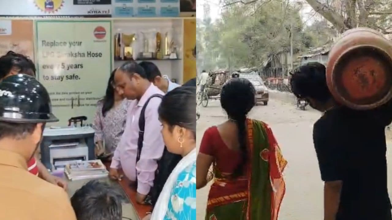पटना में रसोई गैस के लिए लोगों की लग रही लंबी कतार, एजेंसी संचालक ने कहा 'हमारे पास है...'