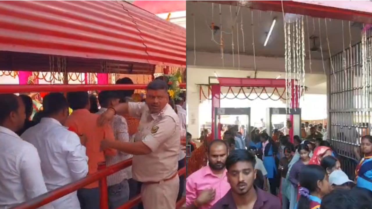 चैत्र नवरात्र के अवसर पर थावे शक्तिपीठ मंदिर में उमड़ी भारी भीड़, सुरक्षा का किया गया है पुख्ता इंतजाम